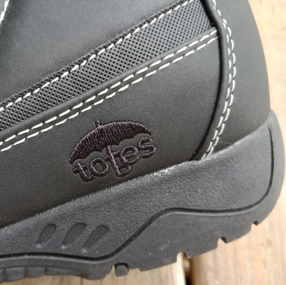 Totes Womens Black Faux Fur Trim Rain Boot Women's Size 11 - Picture 8 of 14